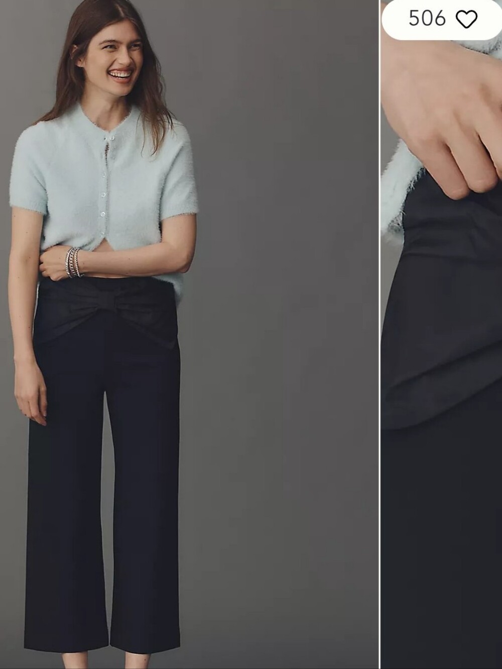 Maeve Cropped Bow Pants - Picture 3 of 4